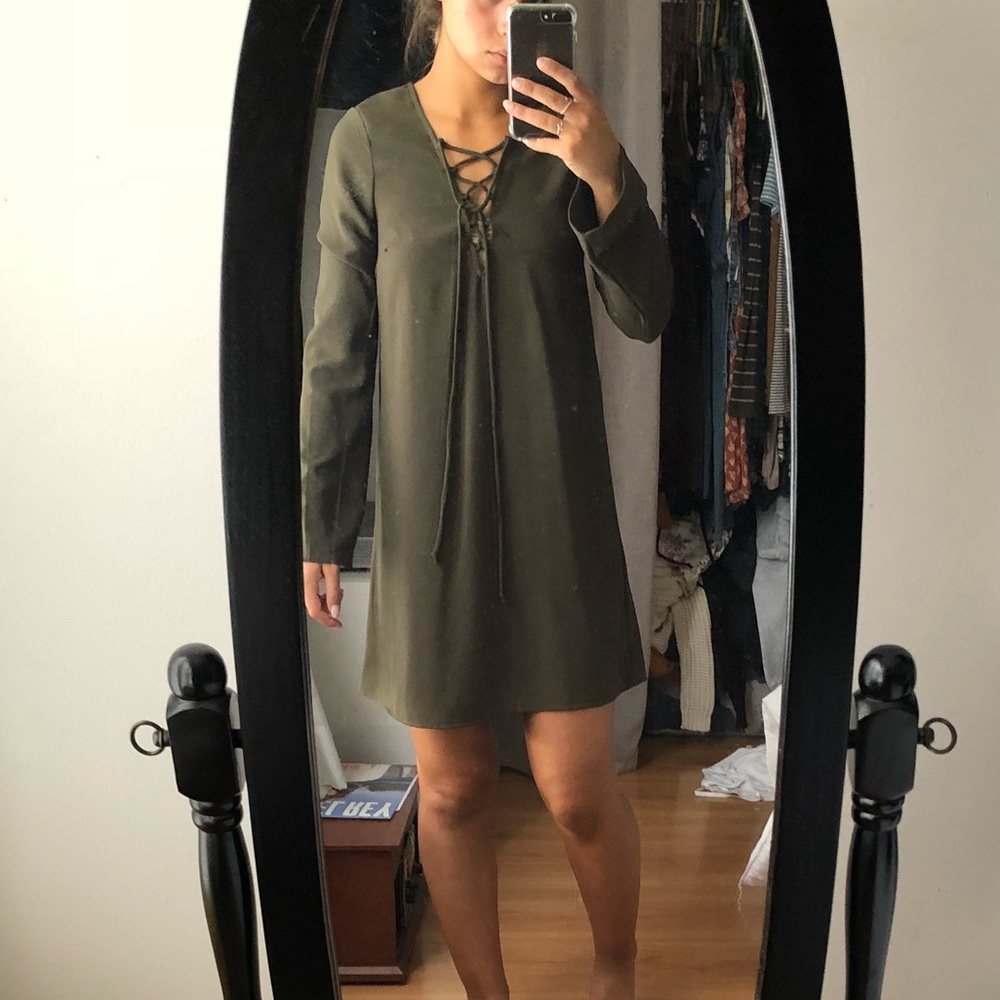 adjustable lace up front dress | MAKE AN OFFER |